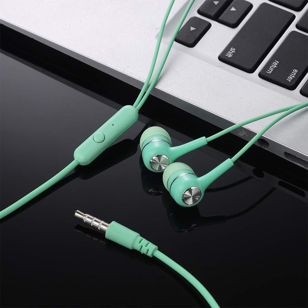 100 Packs Multi Colored Earbuds Headphones with Microphone O895783