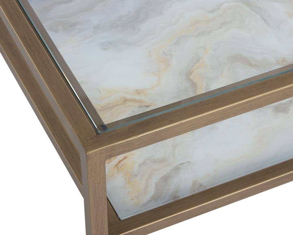 Clear/Antique Brass End Table N72855