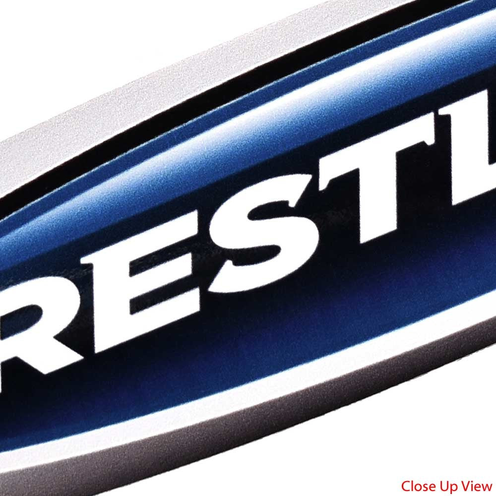 11 x 2 3/8 Inch Blue White Gray Boat Emblem Decal B45866