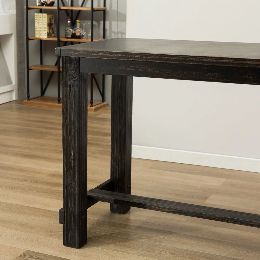 64 in. Rectangular Wooden Bar Height Table S753