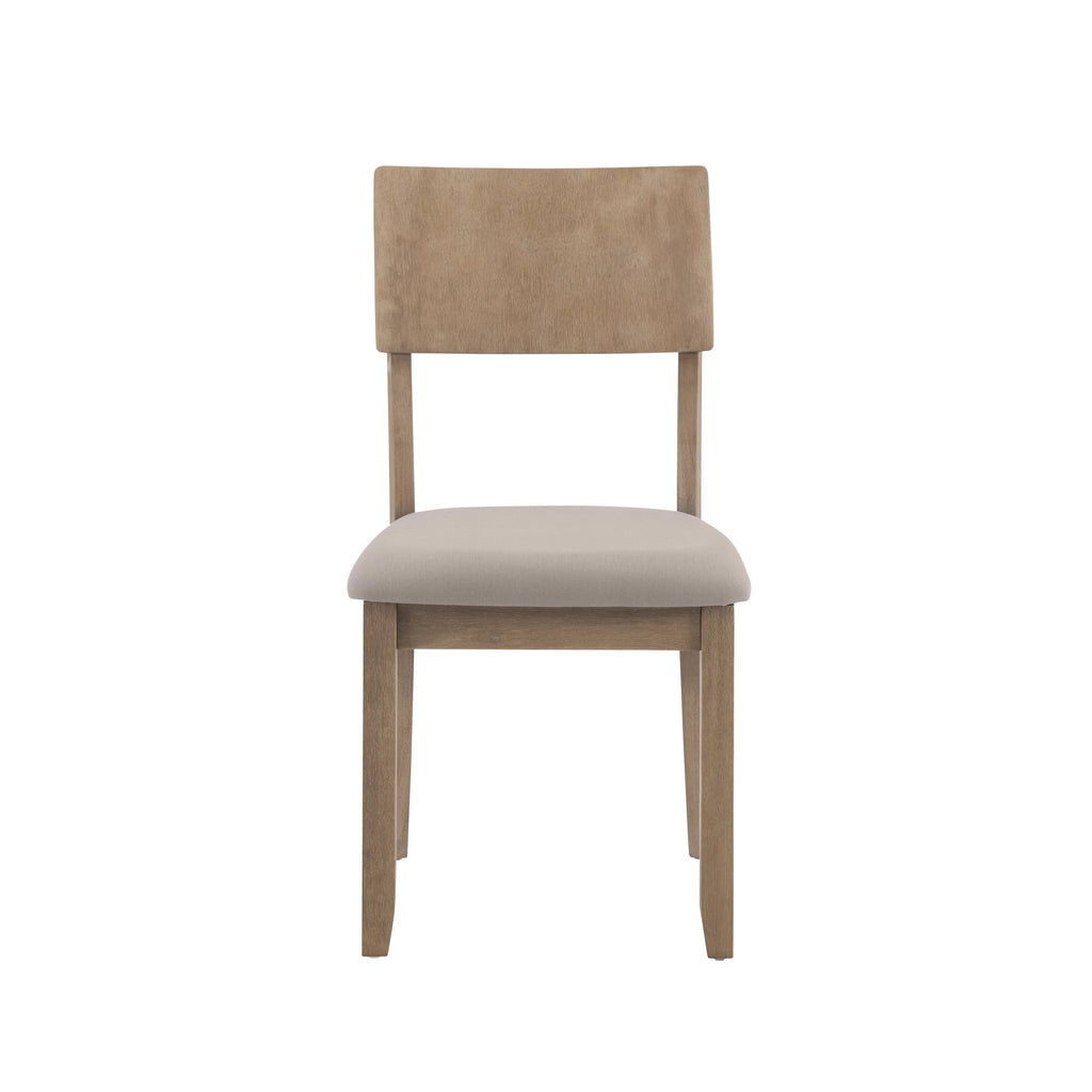 Gray Wash Upholstered Dining Chair Set of 2 D968
