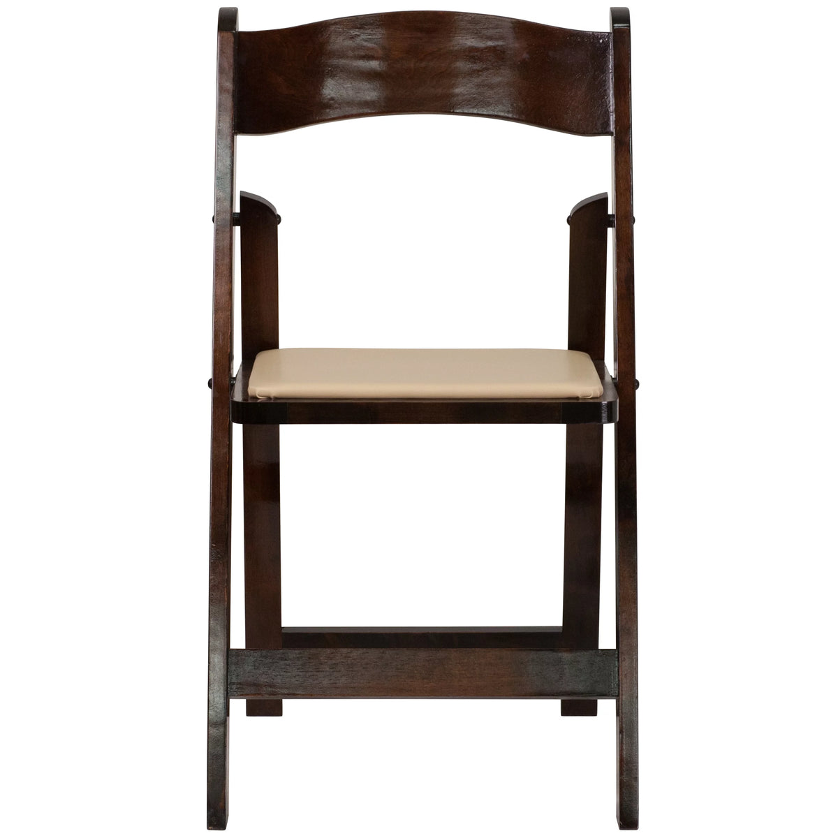 2 Pack Wood Folding Chair with Vinyl Padded Seat V14749