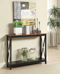 Cherry Black Console Table with Shelf A99803