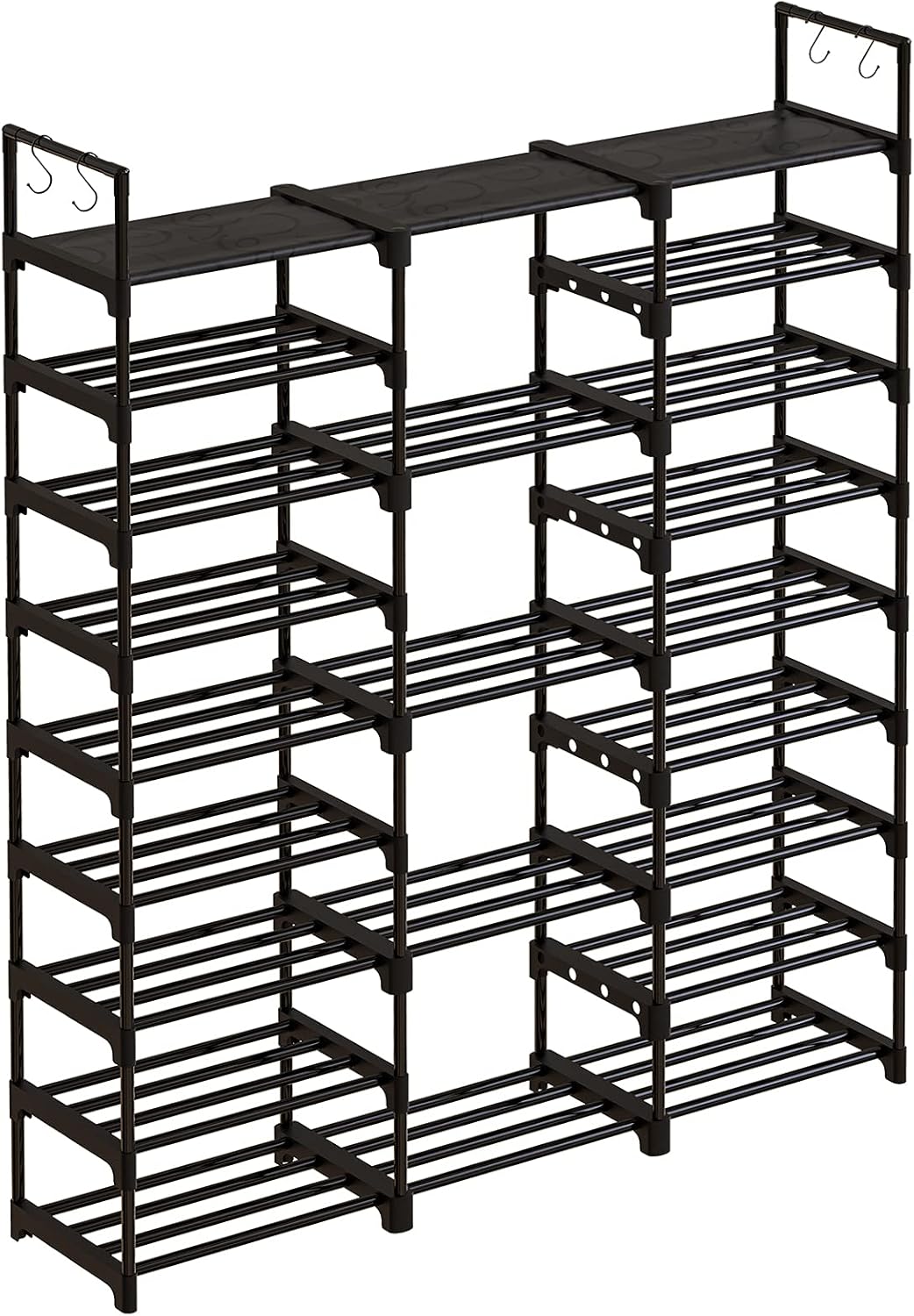 9 Tiers Shoe Rack Black O765