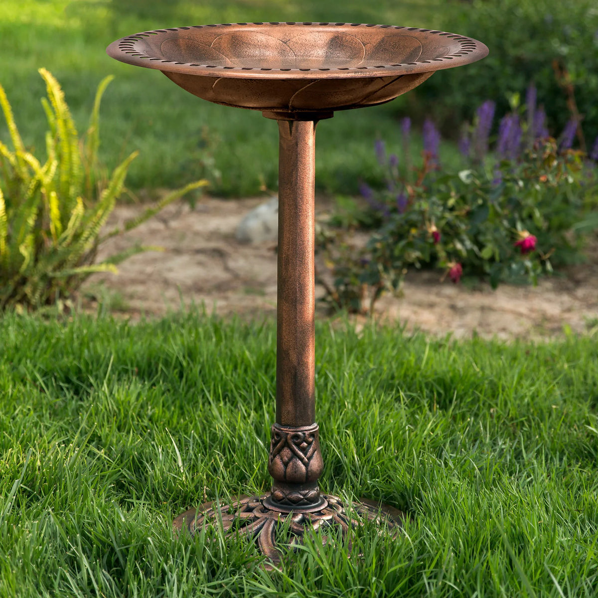 Brushed Bronze Birdbath F24777