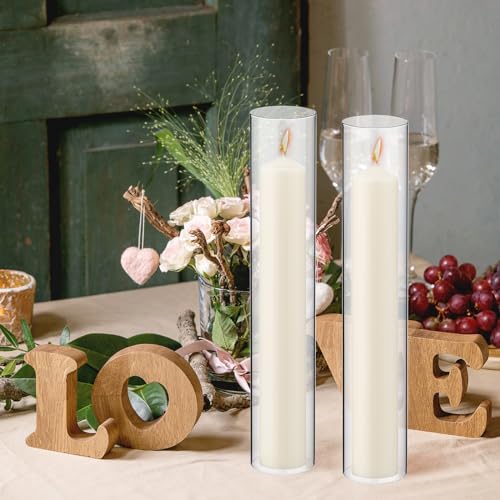 6 Pieces Clear Glass Hurricane Candle Holder (3 x 10 Inch) S84417