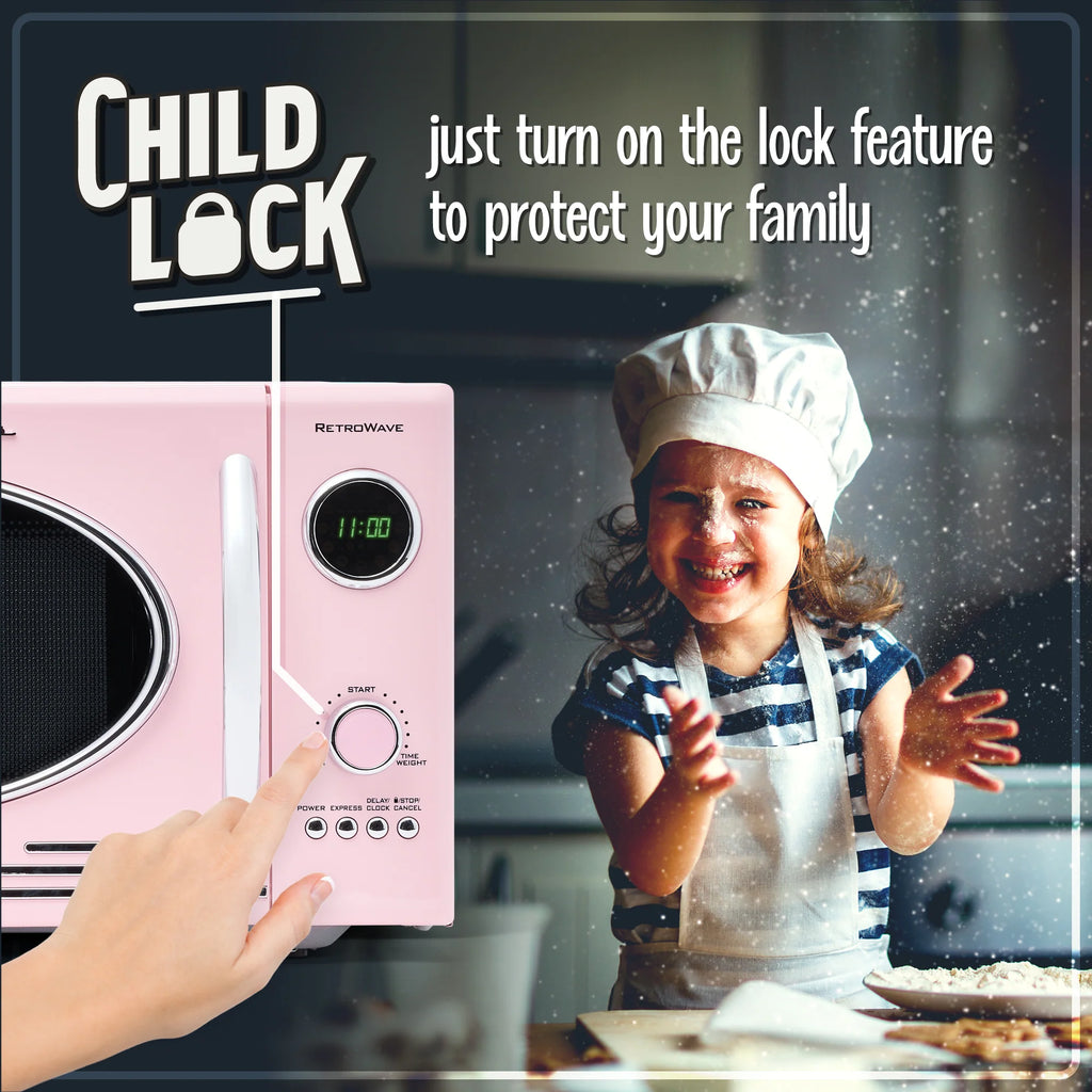 0.9 Cubic Foot 800-Watt Countertop Microwave Oven Pink O55486