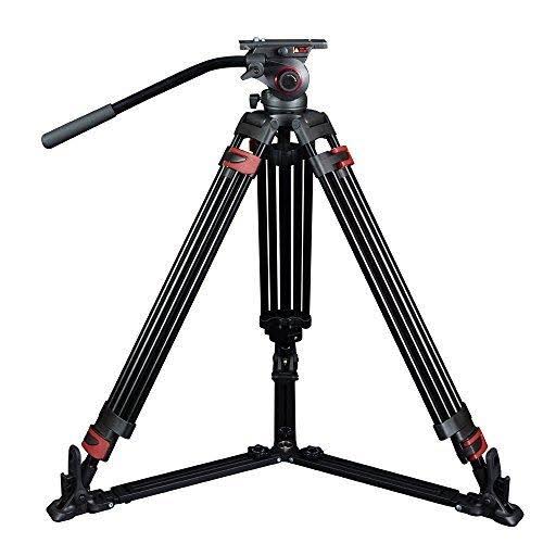 Heavy Duty Aluminum Fluid Head Video Tripod Tripod Stand 66.5 inc J8629