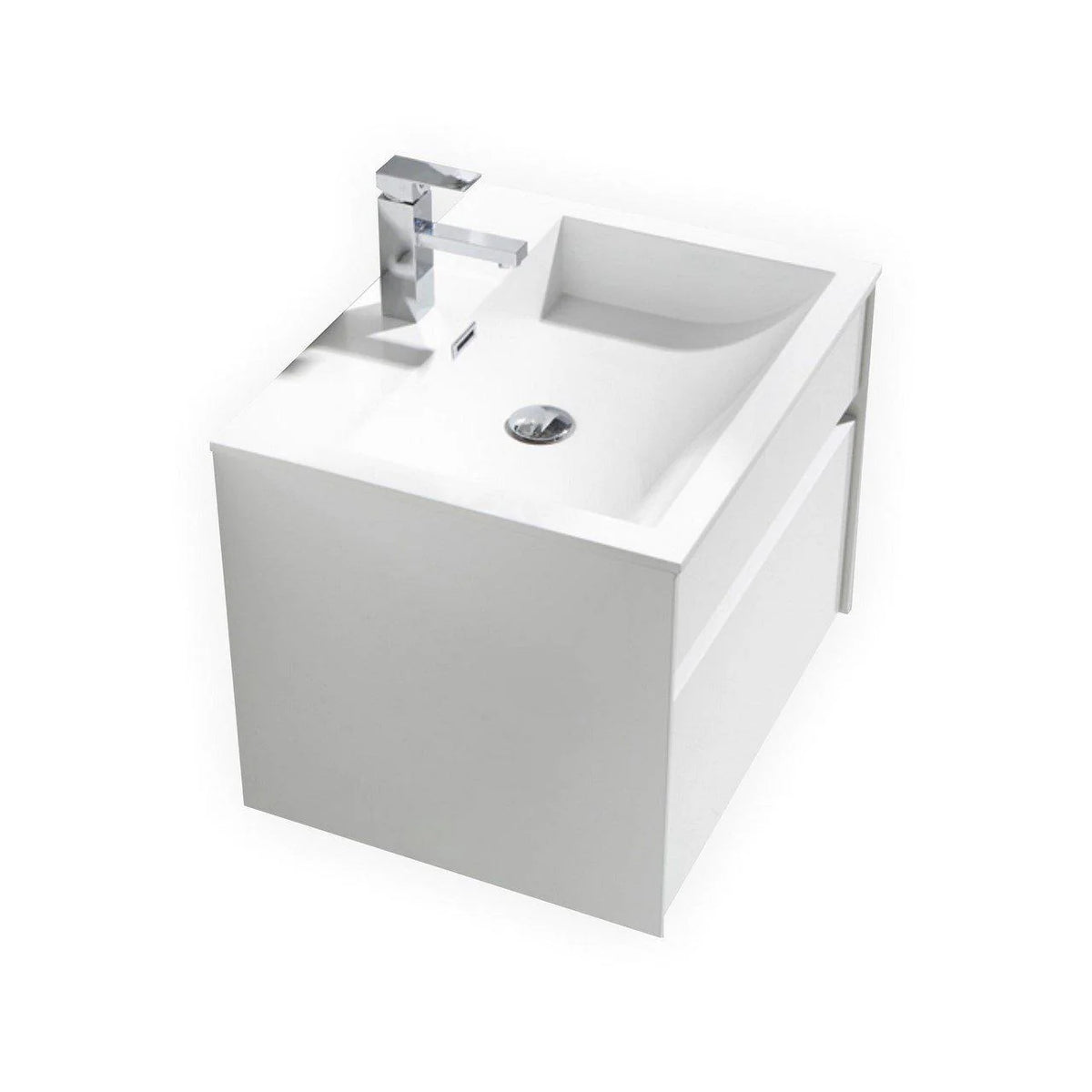 24 in. High Gloss White Wall Mount Bathroom Vanity R63686