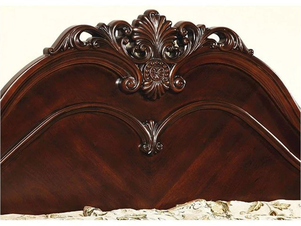 Cherry Color Queen Size Bed Y803769