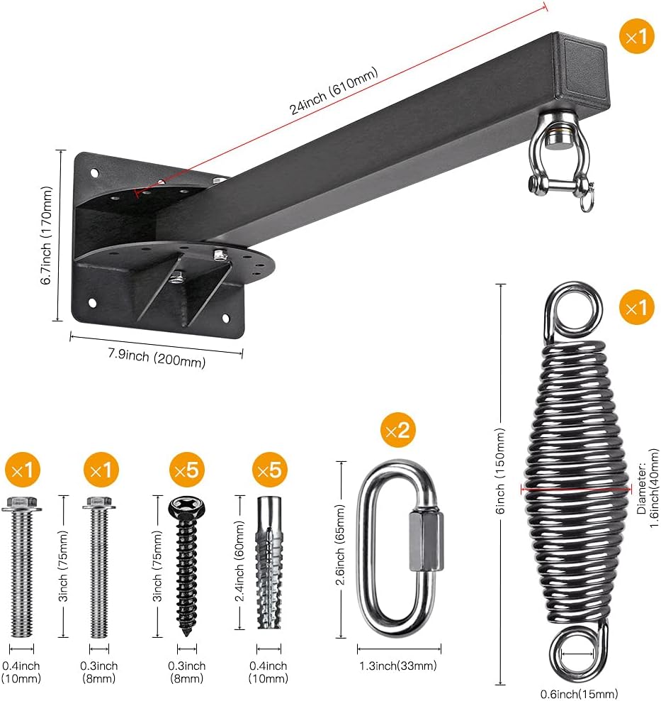 Heavy Duty Bag Hangers Bracket with 360° Swivel Hook C82211