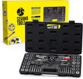 60 Piece Metric & SAE Tap & Die Tool Set with Storage Case V866