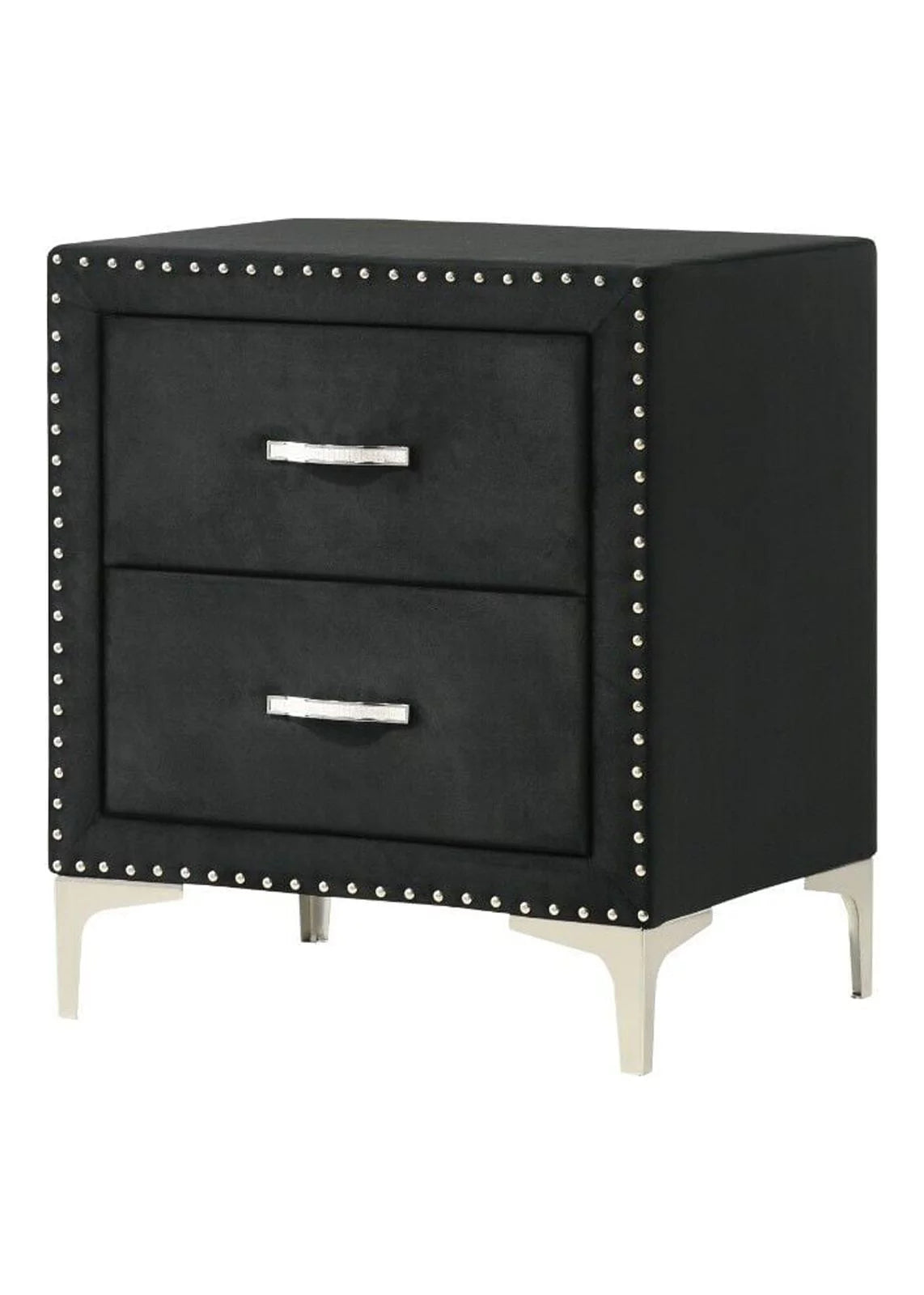 Black Velvet 5pc Queen Size Bedroom Set L93285