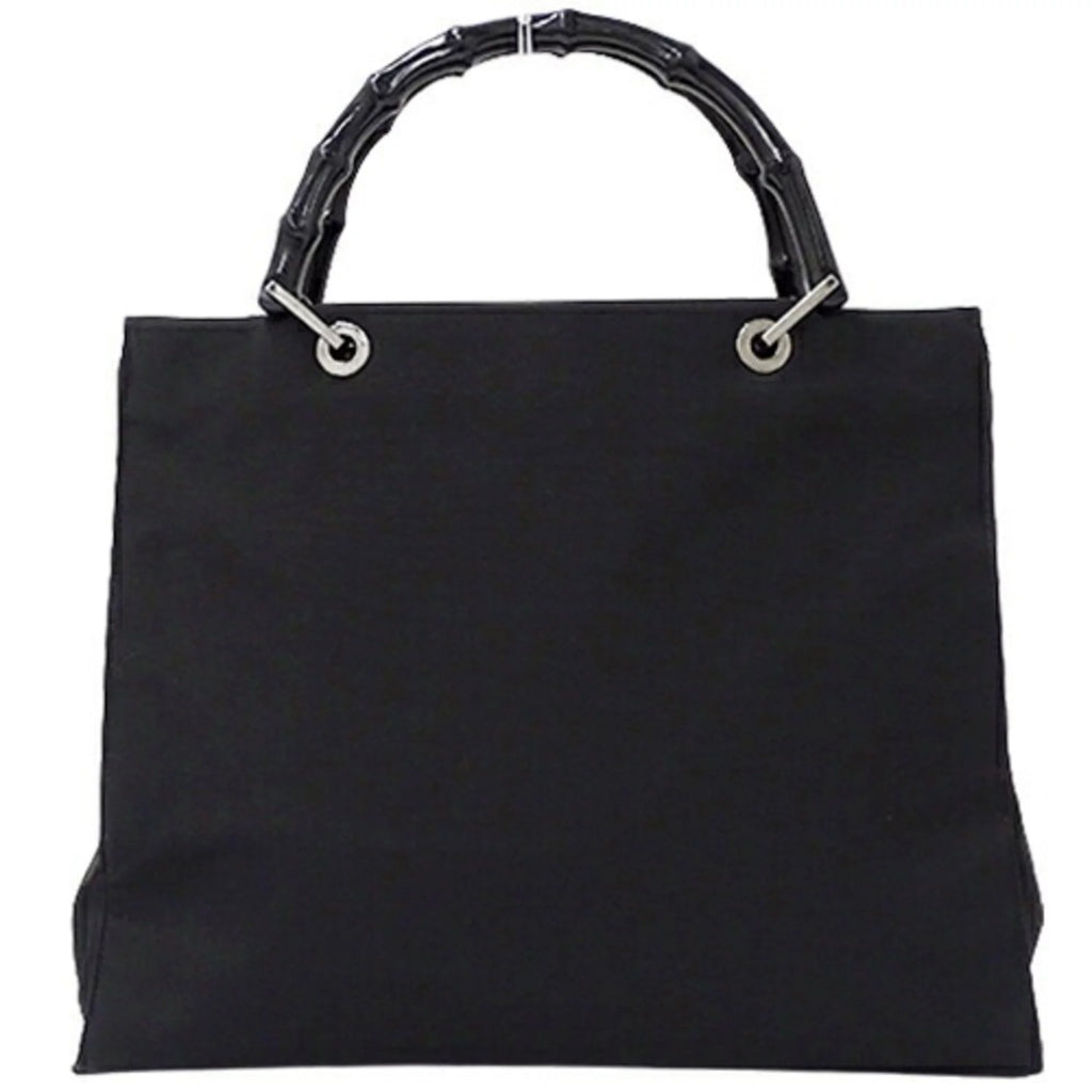 Pre-Owned Nylon Black Bamboo Handbag M990