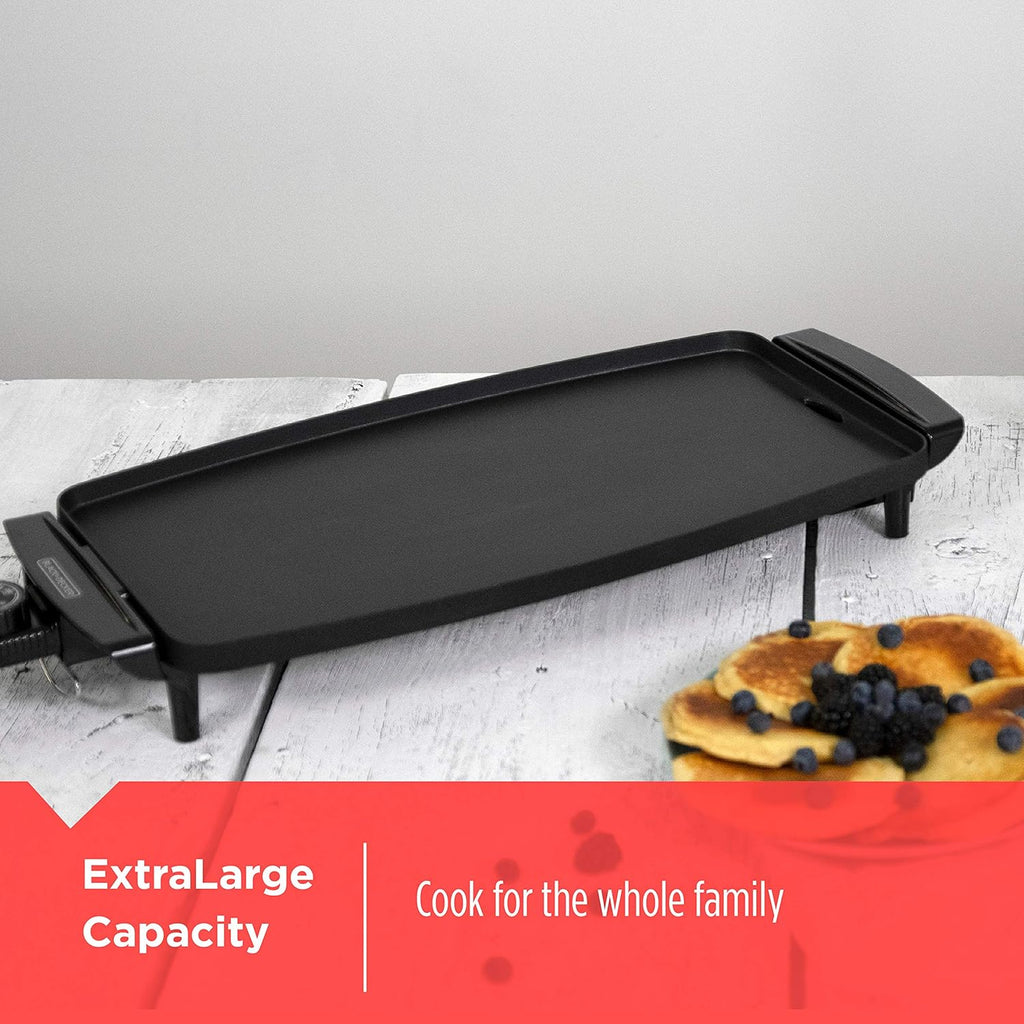 Black Electric Griddle with Removable Temperature Probe G60376