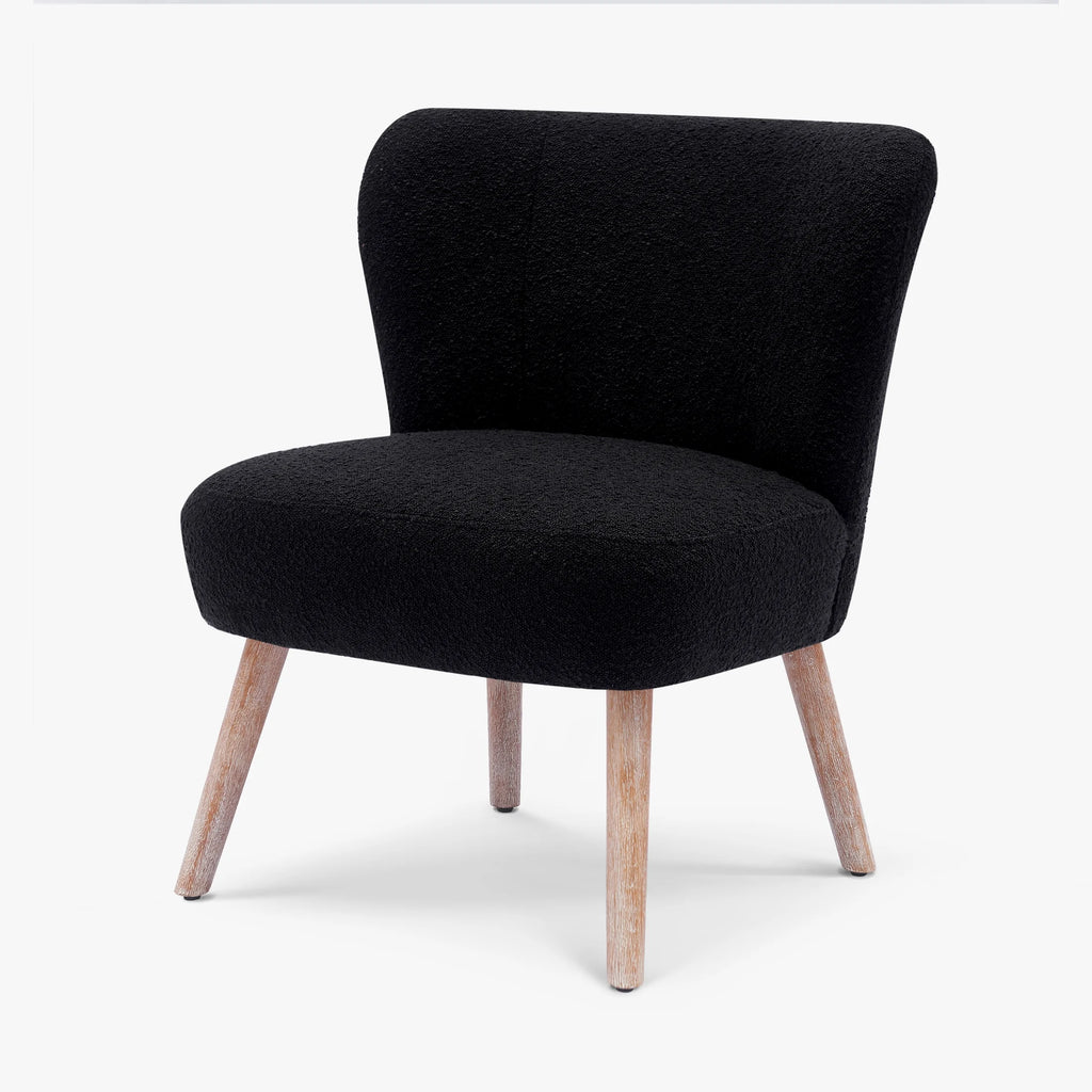 Black Boucle Accent Chair X44717