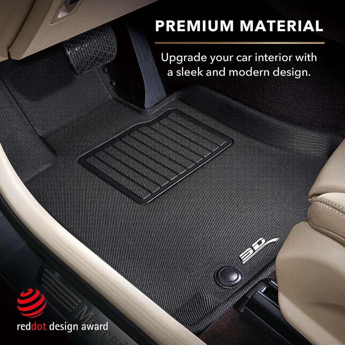 All-Weather Floor Mats Custom Fit Car Mats Floor Liners Black J948885