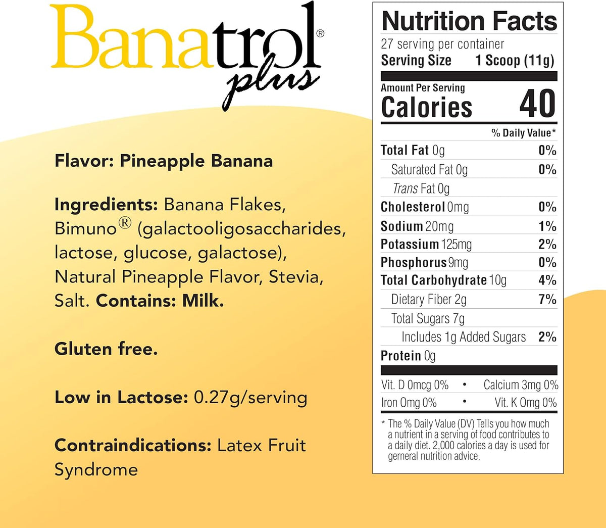 Natural Anti-Diarrheal with Prebiotics, 28 Servings (Pineapple) H605