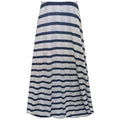 White and Navy A-line Maxi Skirt with Liner D7112