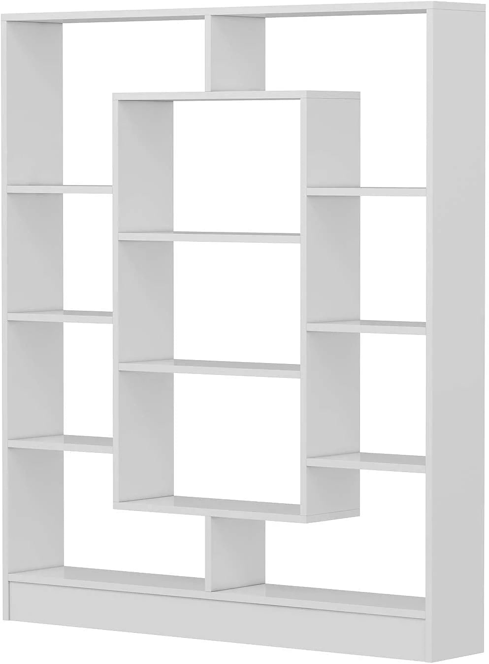 White Free Standing Bookcase Room Divider Shelving Unit J6101
