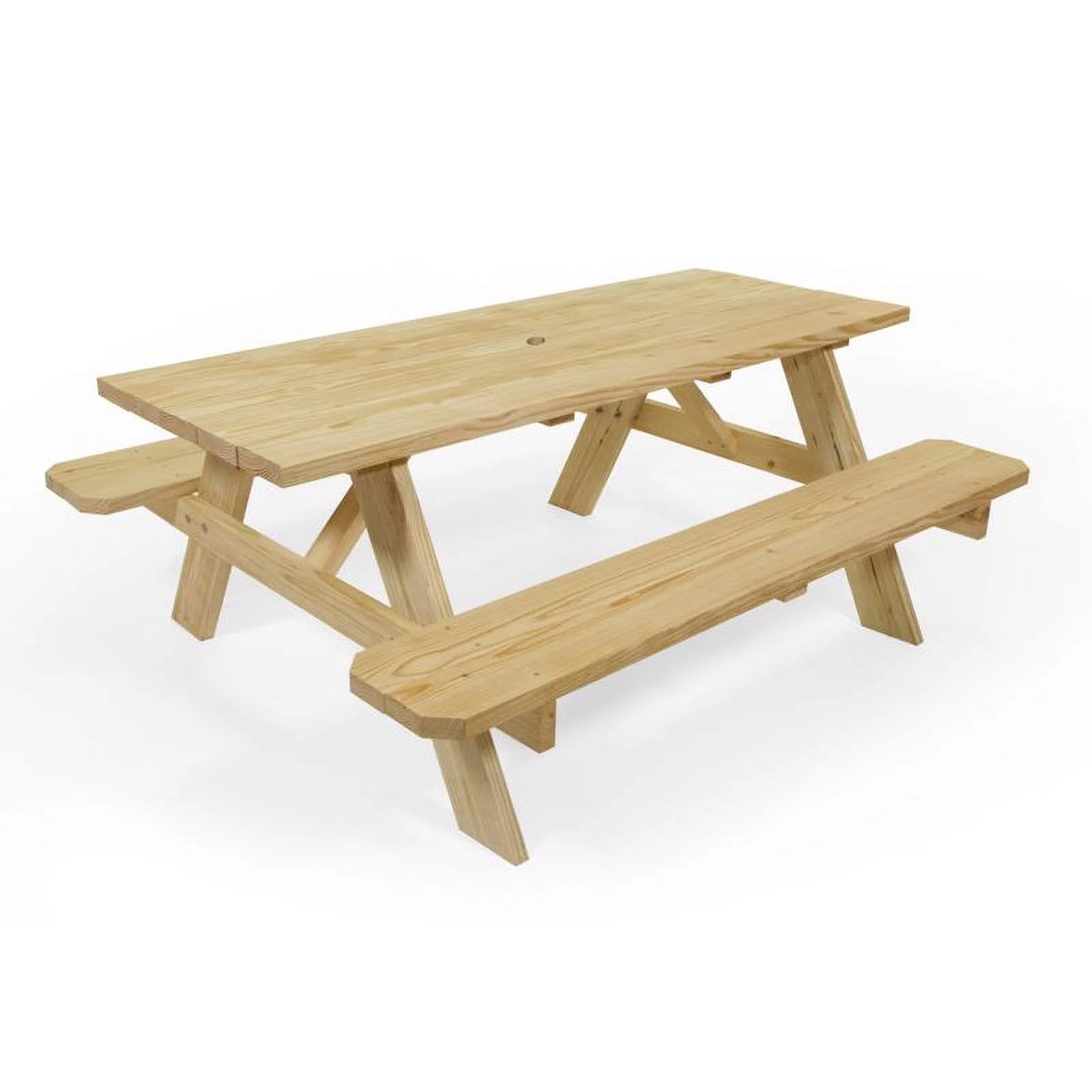 Wood Brown 72 in. Rectangle Picnic Table F112605