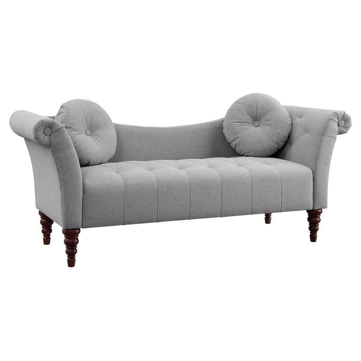 75" Traditional Fabric Settee with 2 Pillows M59077