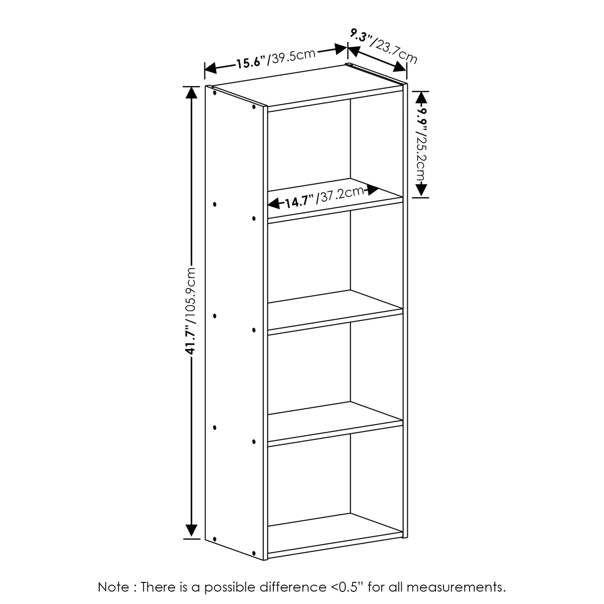 4-Tier Open Shelf Bookcase Q146748