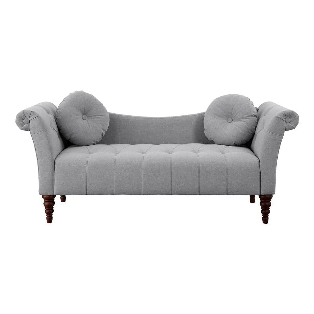 75" Traditional Fabric Settee with 2 Pillows M59077