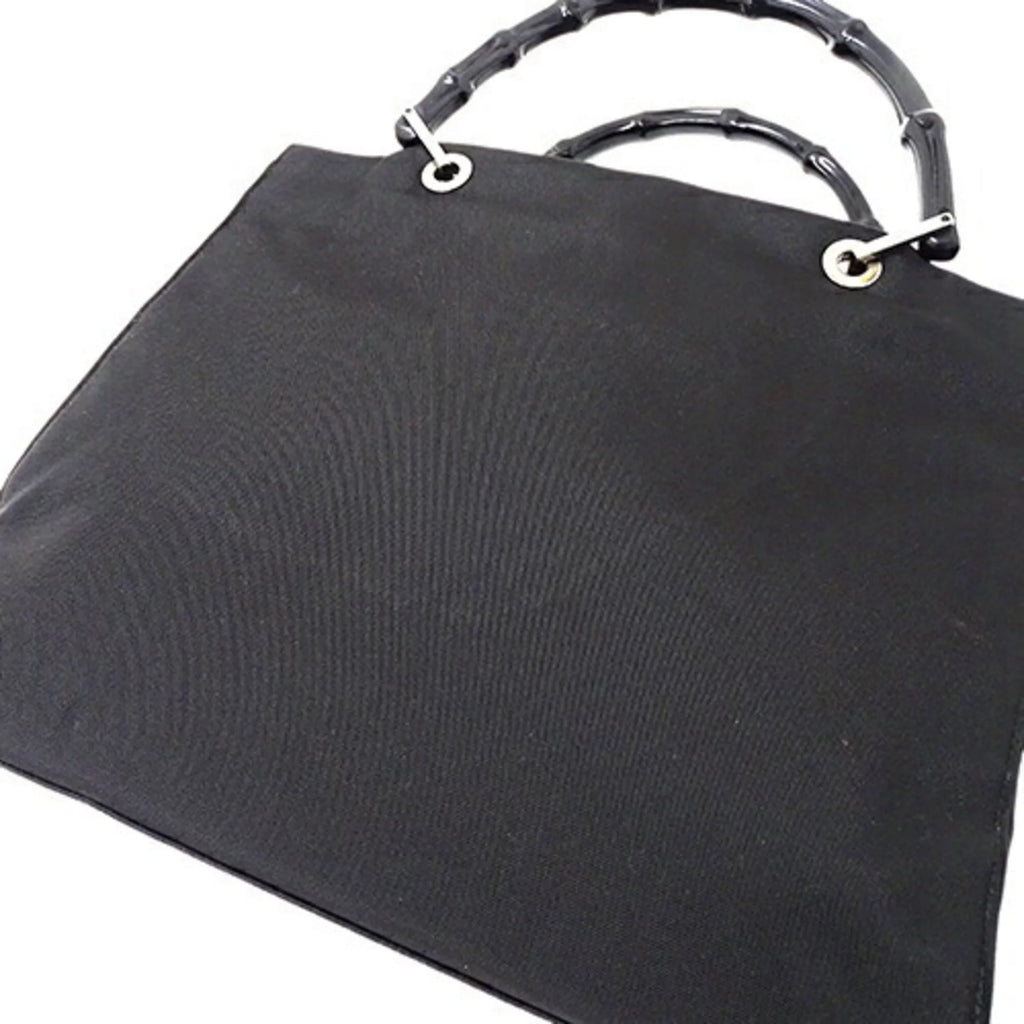 Pre-Owned Nylon Black Bamboo Handbag M990