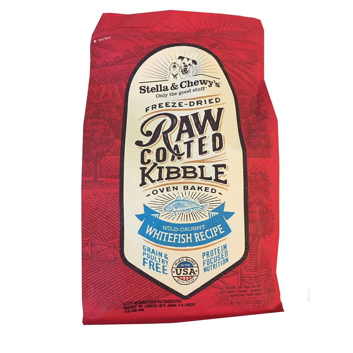Raw Coated Dog Kibble Whitefish X224
