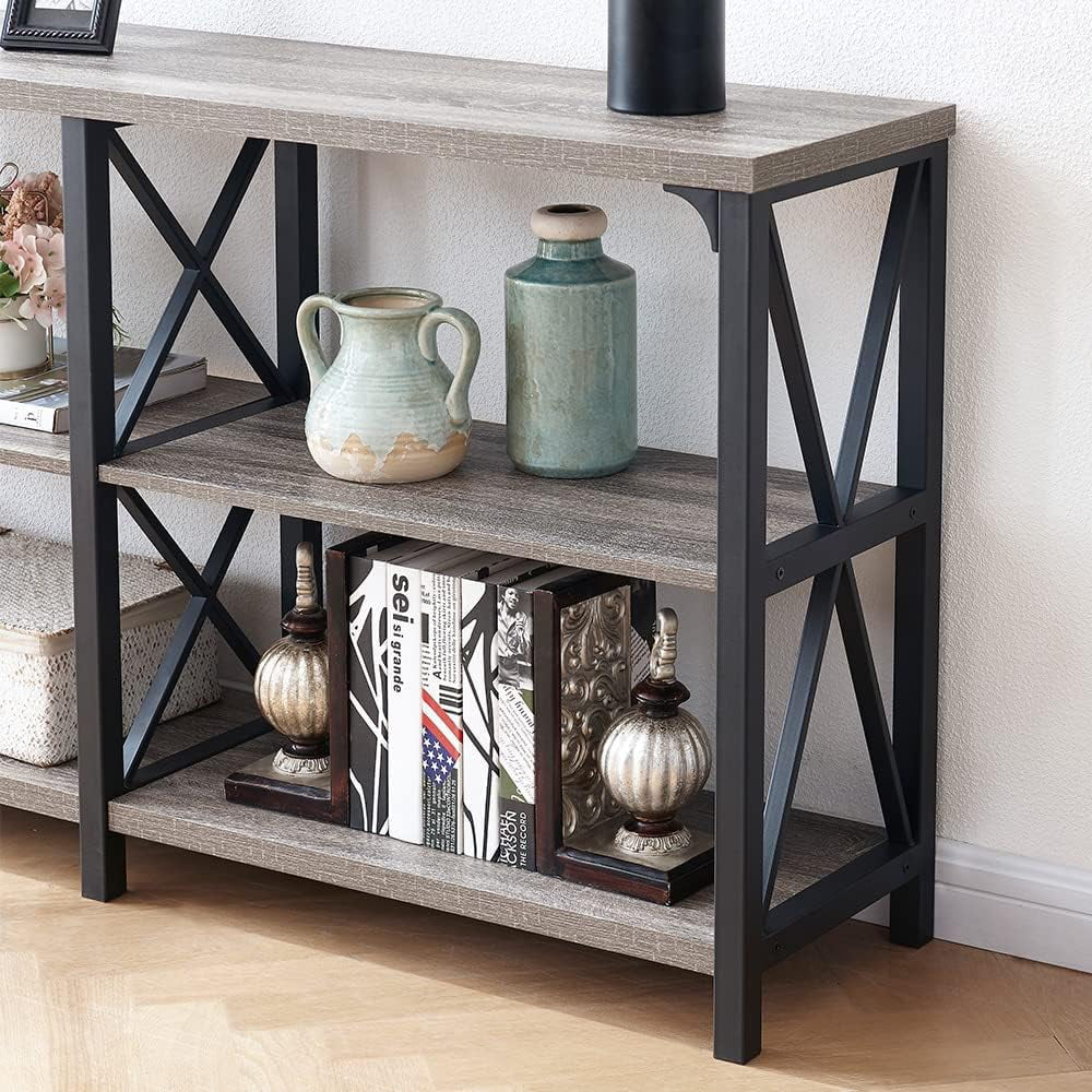 Light Grey Oak 47 Inch Storage Console Table K625020