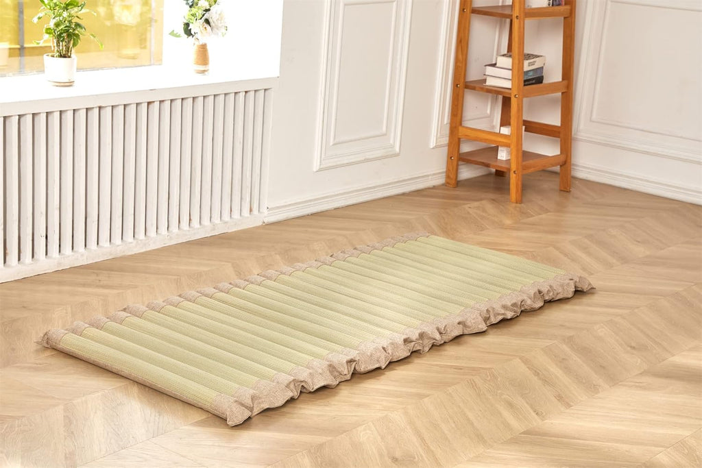 Tatami Mat Rollable Floor Mat Camping Mattresses Rush Grass Z6152
