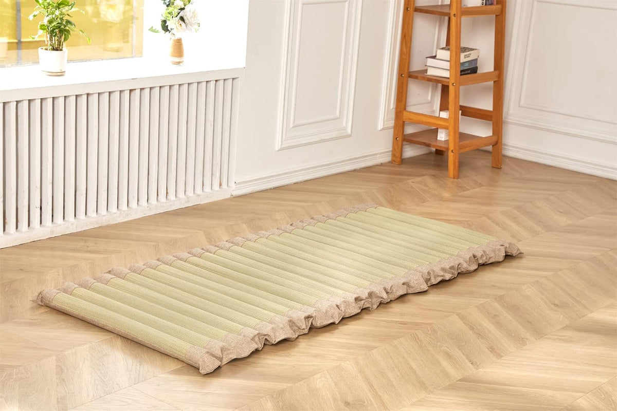 Tatami Mat Rollable Floor Mat Camping Mattresses Rush Grass Z6152