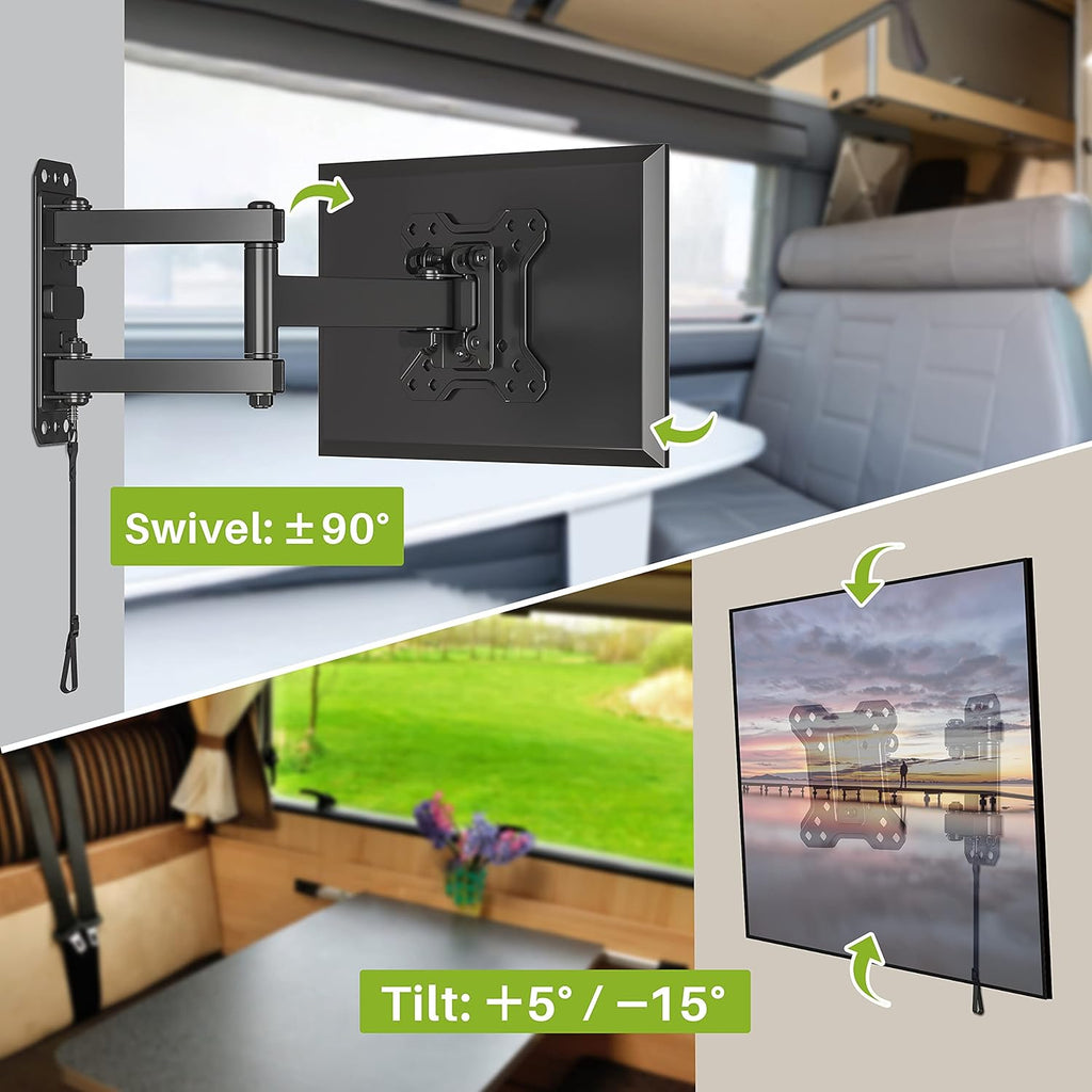 Lockable RV TV Mount for 10-26 Inch Flat Screens, Pack of 2 J69684