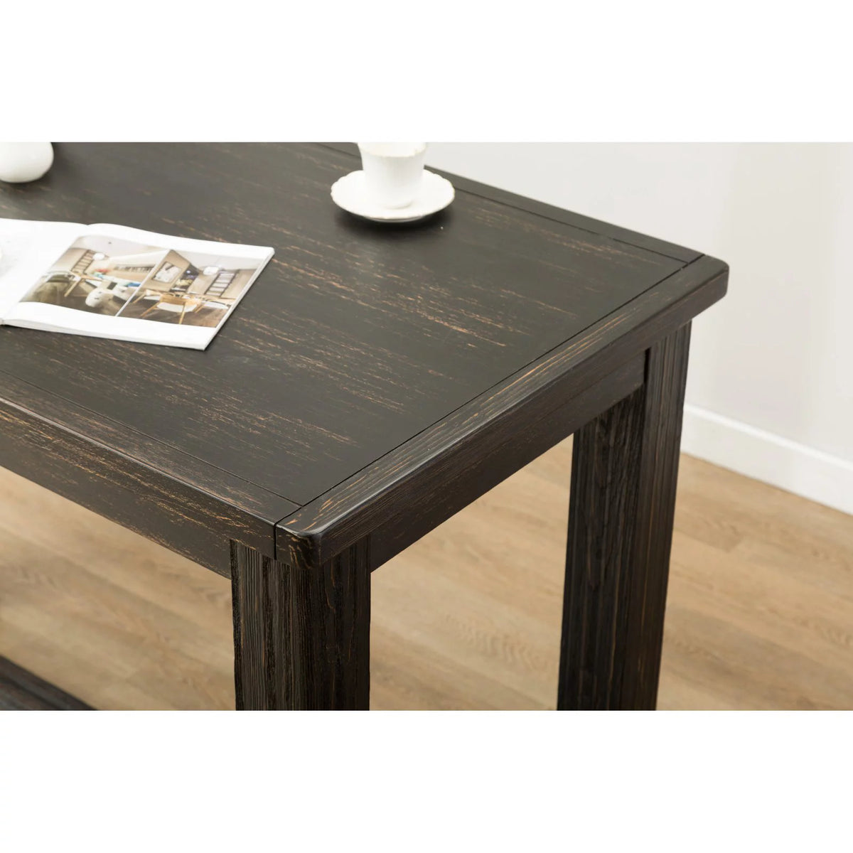 64 in. Rectangular Wooden Bar Height Table S753