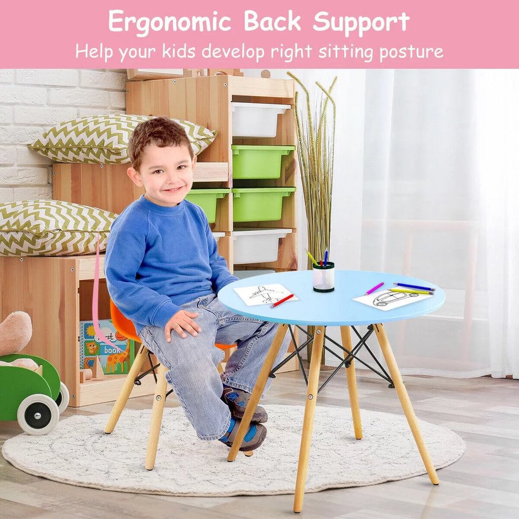 5 PC Kids Round Table Chair Set with 4 Armless Chairs Z653