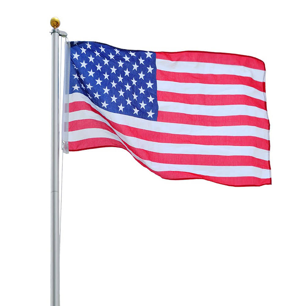 Aluminum Flagpole with US American Flag E771314