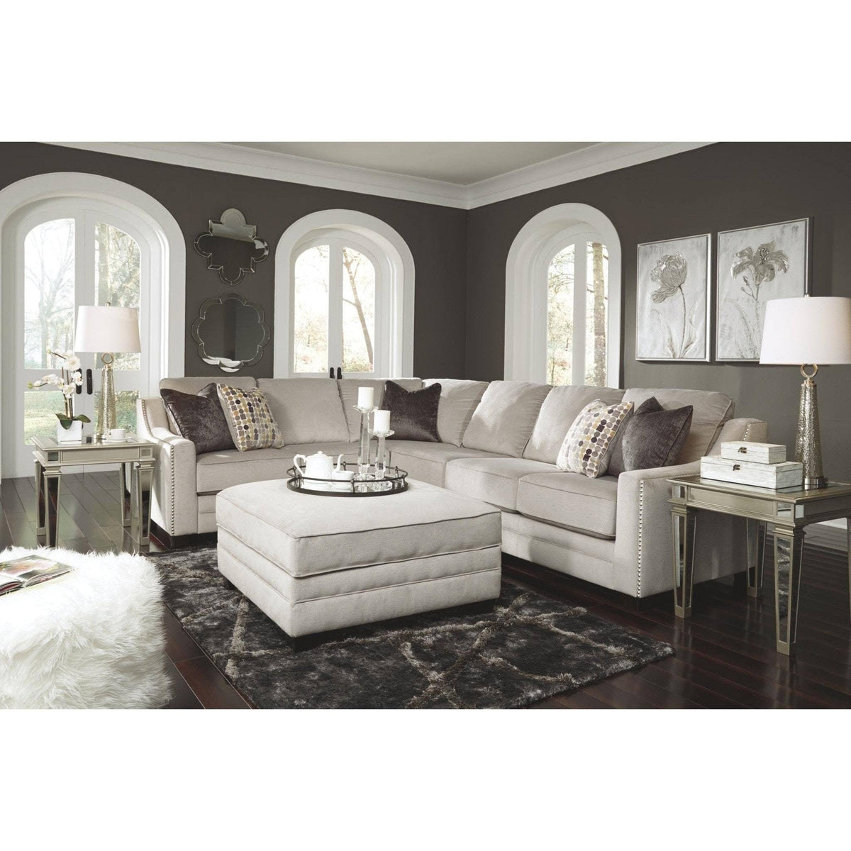 Silver Rectangular End Table M733