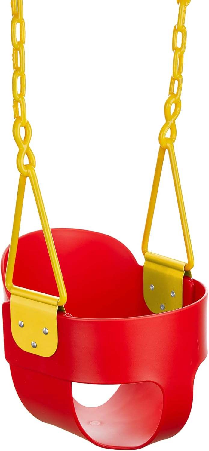 Red Pack of 2 High Back Toddler Swing with Carabiners O120