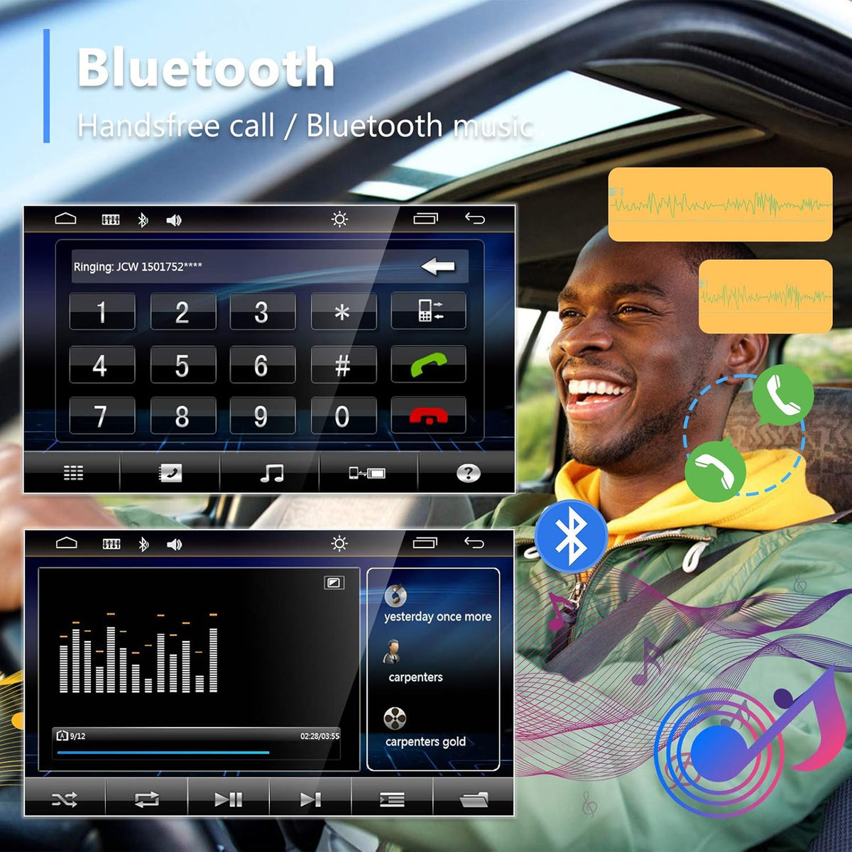 6.2 Inch Touch Screen Double Din Car Radio with Bluetooth and Backup Camera E20281