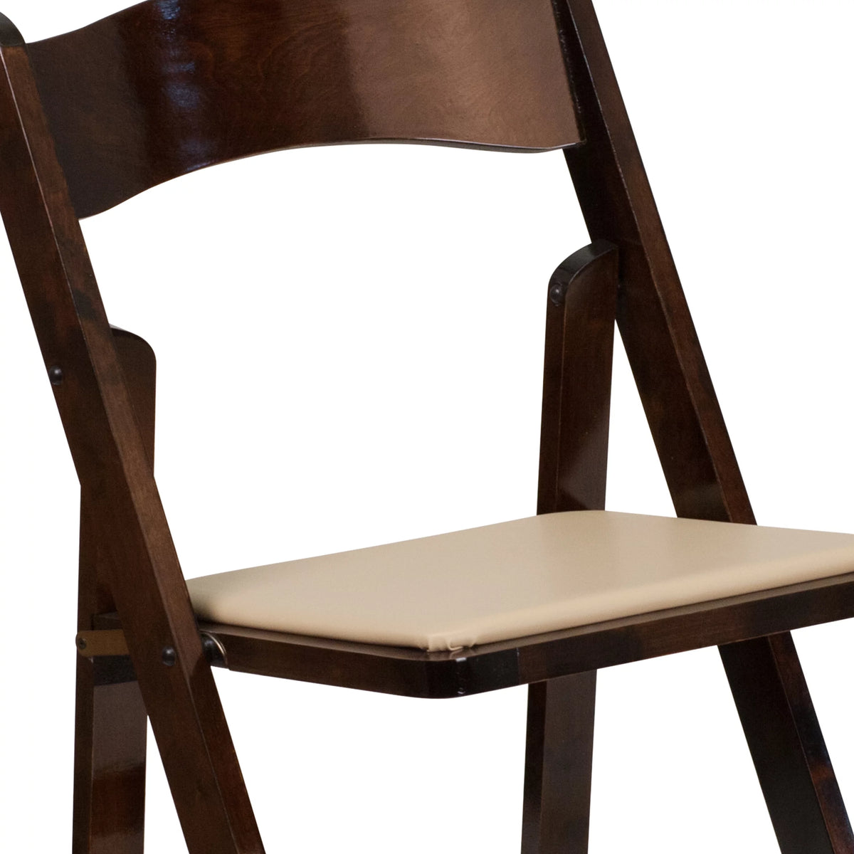 2 Pack Wood Folding Chair with Vinyl Padded Seat V14749