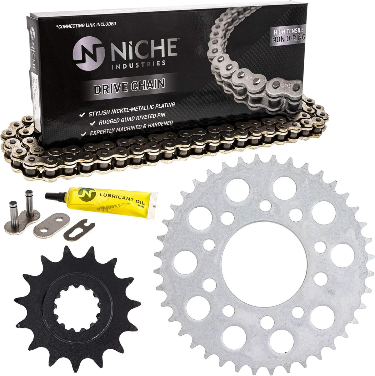 Front 15 Rear 40 Tooth 525HZ Standard 112 Links Drive Sprocket Chain Combo E1212