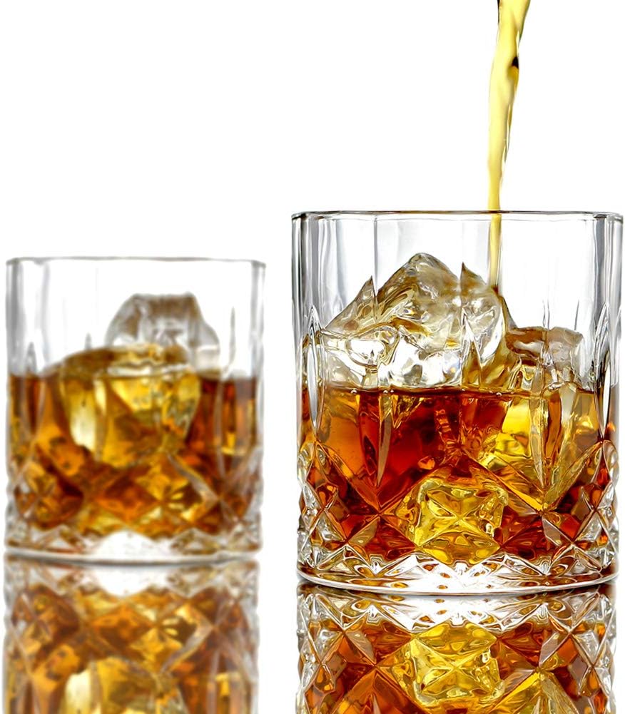 5PC Crystal Whiskey Decanter Set with 4 Glasses H87384