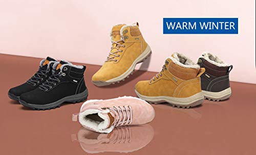 Mens Hiking Boots Winter Warm Snow Boot Water Resistant Non Slip Soft Lined L981607