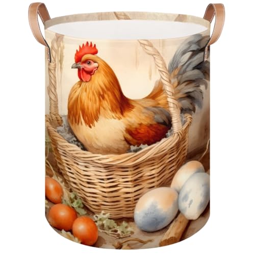 Large Laundry Hamper with Leather Handles 68 Litres Capacity B72977