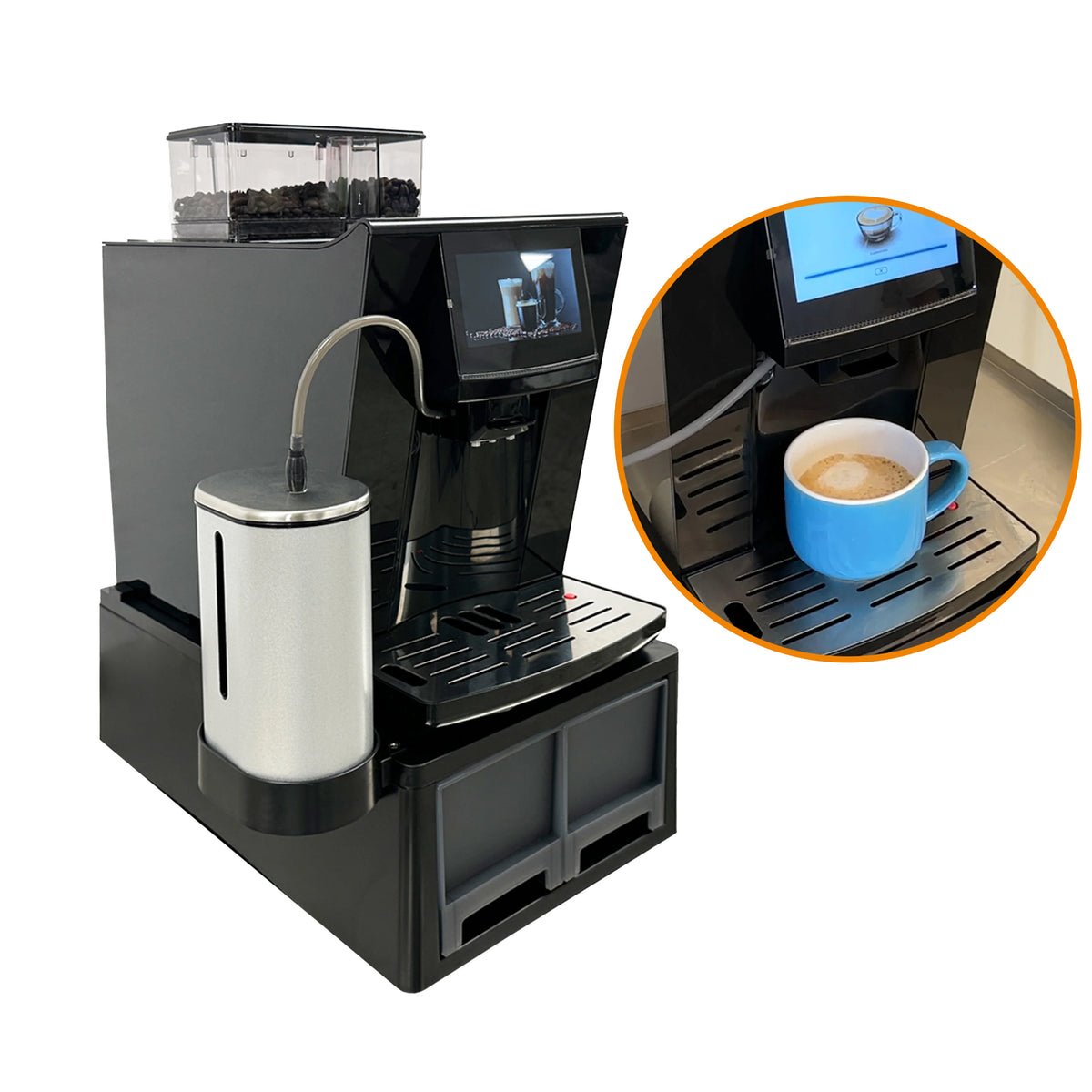 Black 20-Cup Fully Automatic Espresso Coffee Machine T9543