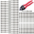 60Pack 1/8" Cable Railing Kit T316 Stainless Steel F753583