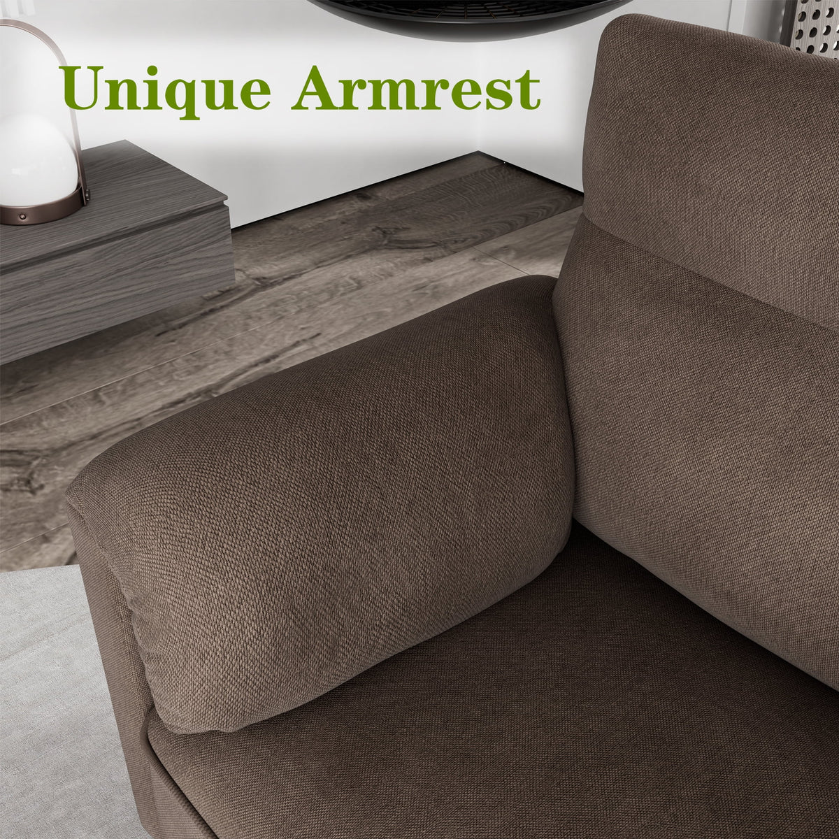 49'' Dark Gray Upholstered Loveseat Sofa with Solid Wood Legs R330
