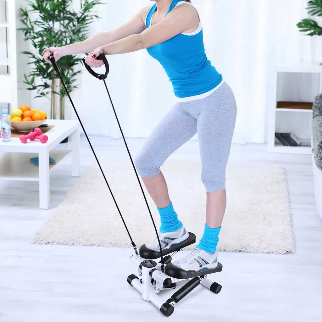 Mini Steppers with Resistance Bands and LCD Monitor C7132