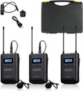 48-Channel UHF Wireless Lavalier Microphone System with 1 Receiver, 2 Transmitters, and 2 Lapel Microphones C1032